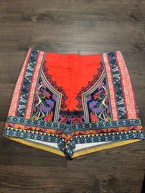 Boho Red Printed Women’s Shorts